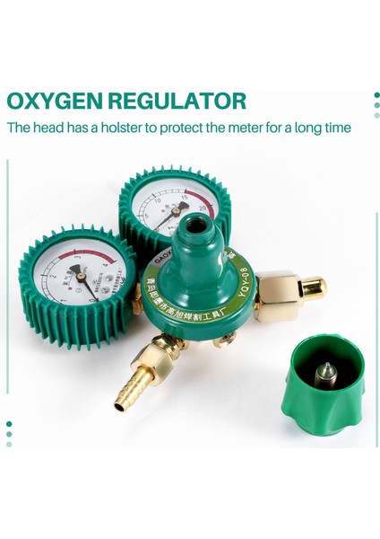 Oksijen Gaz Şişesi Regülatörleri O2 Basınç Düşürücü Inhaler Asetilen Çift Göstergeli Regülatör Oksijen Tankı Regülatörü (Yurt Dışından)
