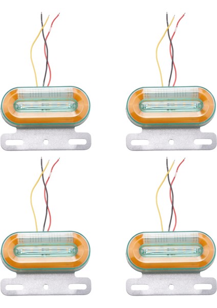 Araba Kamyon Römork Için 4pcs 24V 12LED Sarı Işık Kılavuzu Zemin Lambası (Yurt Dışından) fiyatları