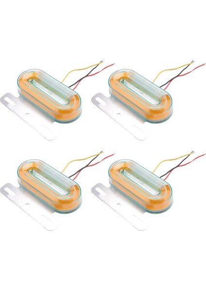Araba Kamyon Römork Için 4pcs 24V 12LED Sarı Işık Kılavuzu Zemin Lambası (Yurt Dışından) modelleri