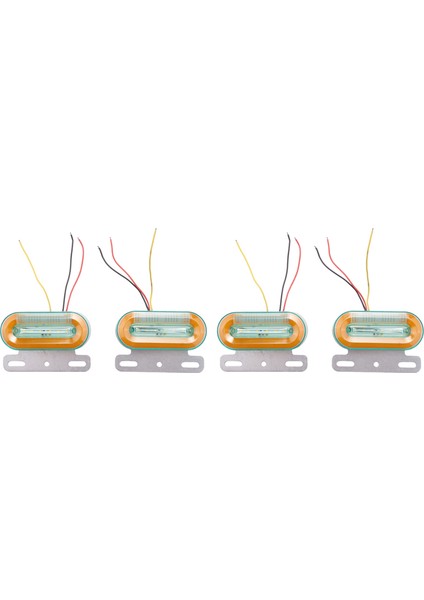 Araba Kamyon Römork Için 4pcs 24V 12LED Sarı Işık Kılavuzu Zemin Lambası (Yurt Dışından) fırsatları