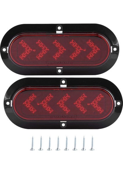 Tekne Atv Kamyon Römorku Için 2 Adet 6in 25LED Kuyruk Lambası Su Geçirmez (Yurt Dışından)
