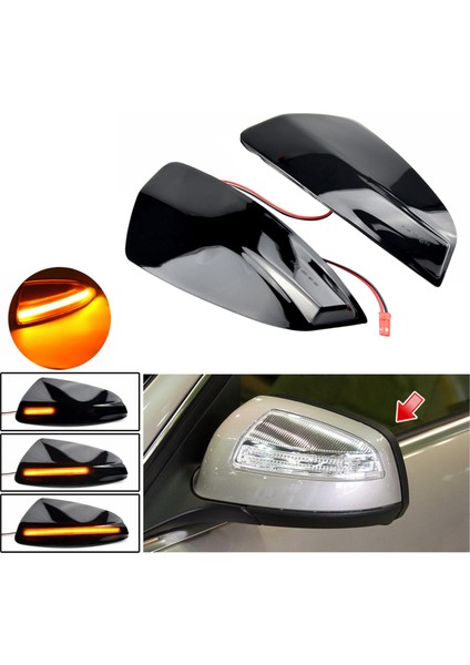 Benz C Sınıfı Için Araba Füme LED Dinamik Yan Ayna Gösterge Işığı (Yurt Dışından) fiyatları