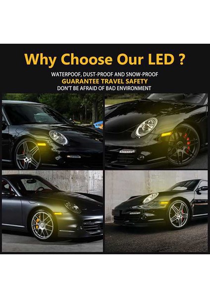 Araba LED Yan Sinyal Işıkları Çamurluk Işıkları Dönüş Sinyali Işıkları B (Yurt Dışından) indirimleri