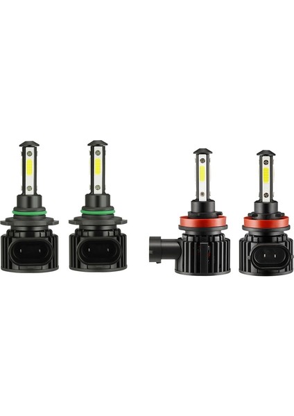 9006 H11 Combo 4 Taraflı LED Far Sis Kitleri Ampul Yüksek Düşük Huzme (Yurt Dışından)
