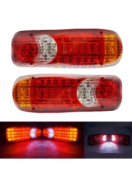 12V 24V 46LED Araba Kamyon LED Arka Kuyruk Işık Uyarı Işıkları Arka Lamba (Yurt Dışından) fiyatları