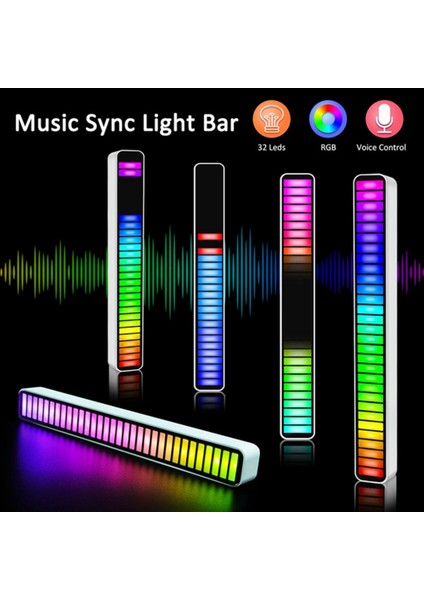 Akıllı LED Işık Çubukları, Rgb Müzik Seviyesi Gösterge Işığı, Siyah (Yurt Dışından) fiyatları