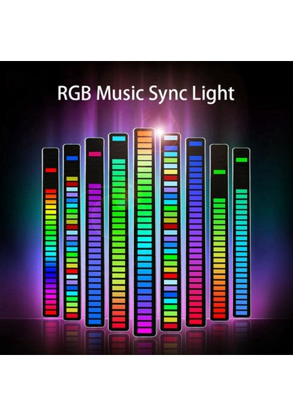 Akıllı LED Işık Çubukları, Rgb Müzik Seviyesi Gösterge Işığı, Siyah (Yurt Dışından) fırsatları
