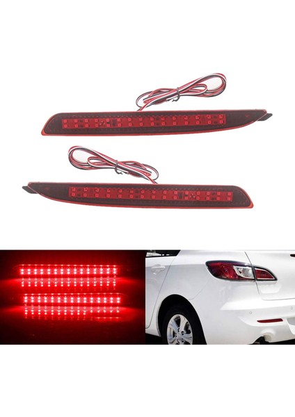 Araba LED Araba Reflektör Kuyruk Fren Lambası Kuyruk Arka Tampon Işıkları (Yurt Dışından)