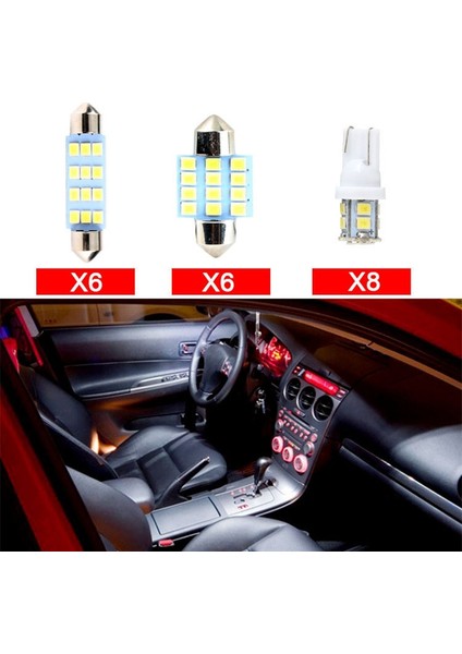 20 Adet Kombinasyon LED T10/31MM/42MM Beyaz 6000K Araba Iç Işık (Yurt Dışından) fırsatları