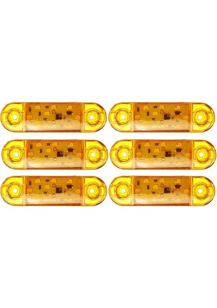 Römork Karavan Kamyon Için 6x 12V-24V 9 LED Kamyon Yan Işaret Işığı (Yurt Dışından)