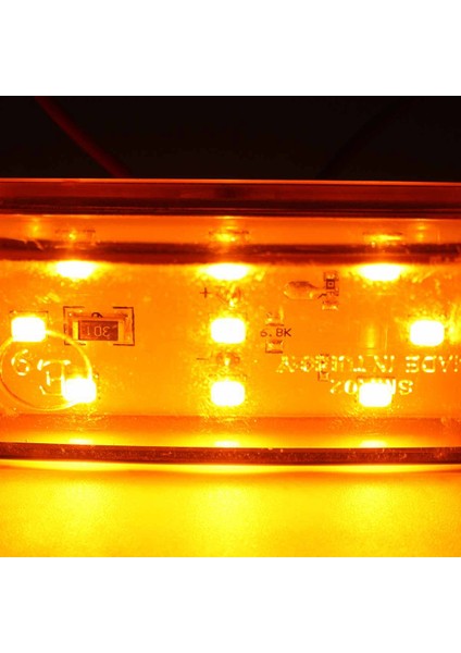 Römork Karavan Kamyon Için 6x 12V-24V 9 LED Kamyon Yan Işaret Işığı (Yurt Dışından) modelleri