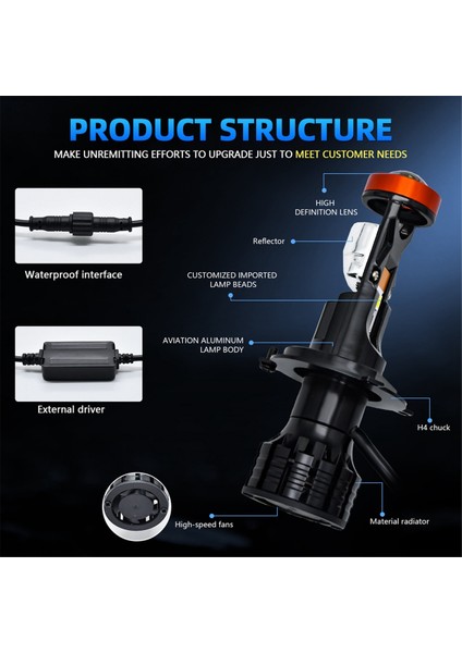 H4 LED Ampuller 90W 20000LM 6000K Beyaz Hi/lo Işın LED Projektör Ampulleri (Yurt Dışından) fiyatları