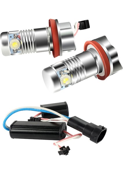 H8 Far Ampulü 7000K LED Angel Eyes Işıklar Canbus -Bmw E60 E61 Için (Yurt Dışından)