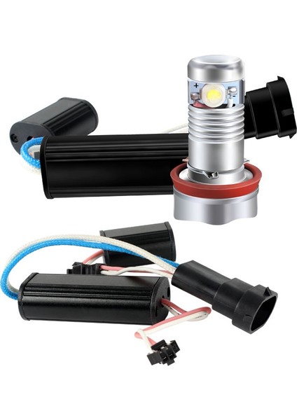 H8 Far Ampulü 7000K LED Angel Eyes Işıklar Canbus -Bmw E60 E61 Için (Yurt Dışından) fırsatları