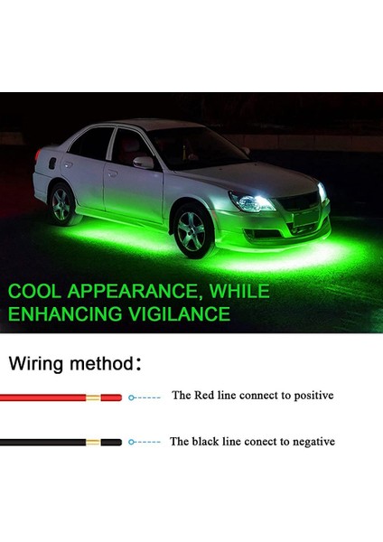 Adet 9led Kaya Işık Kiti Yol Kamyon Tekne Yeşil Için LED Neon Işık (Yurt Dışından)