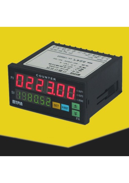 Mypın Sayacı Mini Uzunluk Batch Metre 1 Ön Ayarlı Röle Çıkışı Sayım Ölçer Pratik Uzunluk Ölçer 90-260V Ac/dc Saat Makinesi (Yurt Dışından)