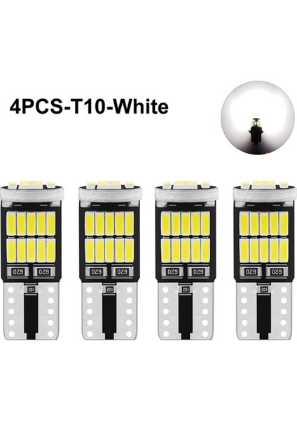 4 Adet Araba T10 LED Ampuller W5W 4014 26SMD Işık Plaka Sinyal Ampul (Yurt Dışından)