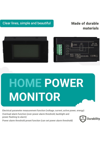 Ac 80-260V 100A PZEM-061 LCD Ekran Dijital Akım Gerilim Güç Enerji Ampermetre Akım Trafolu Voltmetre Ct (Yurt Dışından) fırsatları