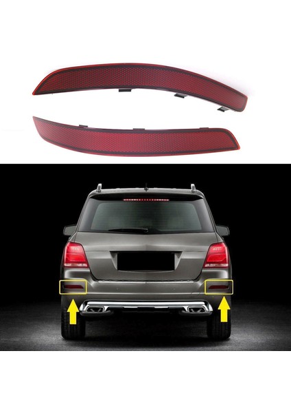 Mercedes Benz X204 Glk Için Araç Arka Tampon Reflektör Lens Işık Kapağı (Yurt Dışından)