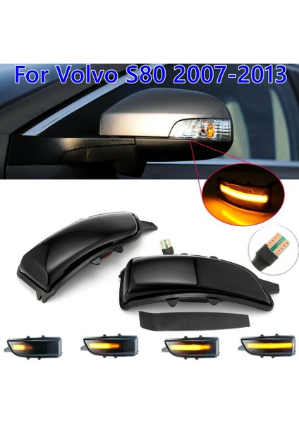 S40 S60 S80 C30 C70 2007-2013 Için LED Dönüş Dikiz Aynası Işıkları (Yurt Dışından)