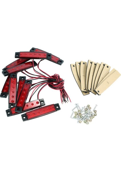 Kırmızı LED Römork Yan Işaret Işıkları Mühürlü Göstergeler Lambalar 12V (Yurt Dışından)