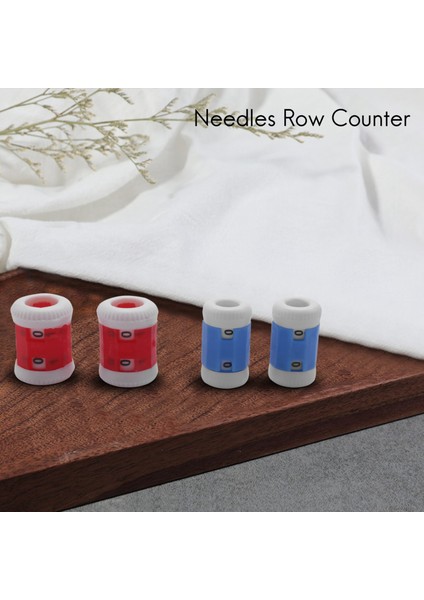 Adet Kırmızı Plastik Örgü Şişi Sıra Sayacı +2 Küçük Mavi Plastik Örgü Şişi Sıra Sayacı (Büyük 2.2*1.5cm+Küçük 2.2*1.2cm) (Yurt Dışından)