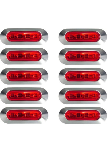 10 Adet Kırmızı 4 LED Yan Işaretleyici Gösterge Işıkları Evrensel Araba Tekne Için (Yurt Dışından)