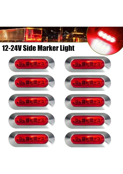 10 Adet Kırmızı 4 LED Yan Işaretleyici Gösterge Işıkları Evrensel Araba Tekne Için (Yurt Dışından) modelleri