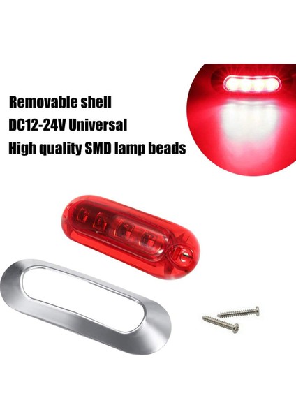 10 Adet Kırmızı 4 LED Yan Işaretleyici Gösterge Işıkları Evrensel Araba Tekne Için (Yurt Dışından) indirimleri
