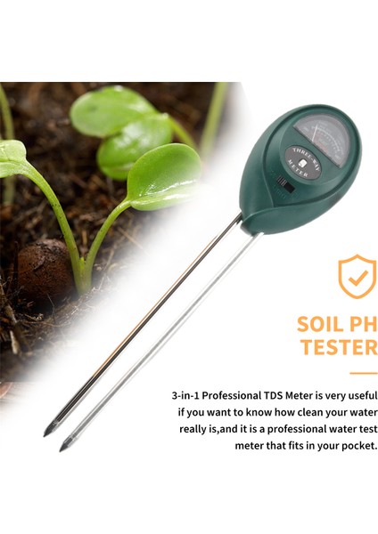 3 Paket Ph Ölçer Tds Ppm Ölçer ve 3'ü 1 Arada Toprak Ph Test Cihazı Ph/ec Dijital Kit Ev, Bahçe, Çim, Çiftlik Için (Yurt Dışından) indirimleri