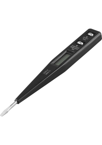 Dijital Test Kalemi Tornavida Probu Işık Voltaj Test Cihazı Dedektör Ac/dc 12-220V Elektrik Test Kalemi Voltmetre, Siyah (Yurt Dışından)