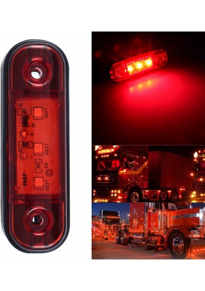 10X Kırmızı Amber 3 LED 3,4 Inç Yan Işaret Işığı Lambası (Yurt Dışından) fiyatları