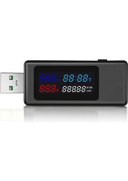 6'sı 1 Arada USB Test Cihazı DC4-30V IPS Ekran Dijital Voltaj Güç Zamanlama Kapasite Ölçer Akım, Voltaj, Siyah Için Dedektörü (Yurt Dışından)