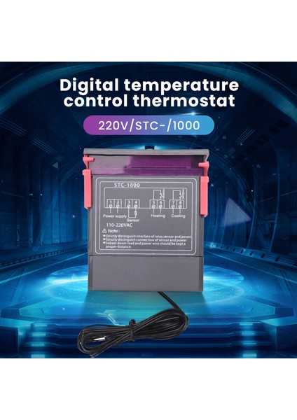 220V/STC-/1000 Dijital Sıcaklık Kontrol Termostatı Ntc ile (Yurt Dışından)