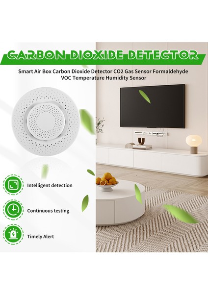 Zigbee/tuya Wıfı Akıllı Hava Kutusu Karbondioksit Dedektörü Co2 Gaz Sensörü Formaldehit Voc Sıcaklık Nem Sensörü (Yurt Dışından)