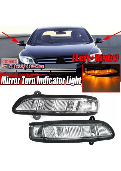 Mercedes W211 W221 07-10 Için Araba Ön Lh + Rh Ayna Dönüş Sinyali Işığı (Yurt Dışından) fırsatları