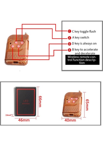 16 LED Flaş LED Strobe Flaş Işığı Kablosuz Uzaktan Sarı Işık (Yurt Dışından) modelleri