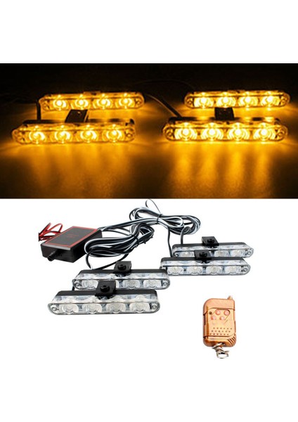 16 LED Flaş LED Strobe Flaş Işığı Kablosuz Uzaktan Sarı Işık (Yurt Dışından) indirimleri