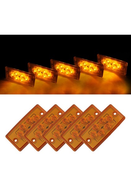 5 Adet Kamyon Yan Sinyal Lambası 6led Kamyon Dönüş Sinyali Römork Işığı (Yurt Dışından)