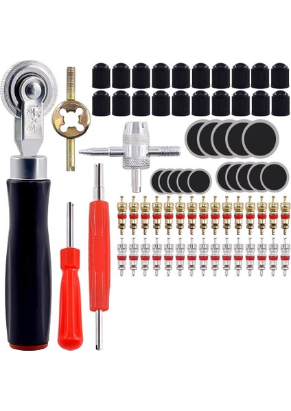 70 Adet Lastik Yama Silindiri Alet Seti, Valf Çekirdekleri Onarım Aleti Içerir (Yurt Dışından)
