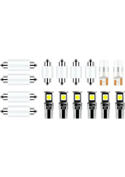 Ford F250 F350 1998-2018 Için 16 Adet Beyaz Iç LED Işıklar Ampul Kiti (Yurt Dışından)