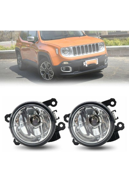 Çift Araba Ön Tampon Sis Farları Jeep Renegade Için Ampul ile (Yurt Dışından) fırsatları