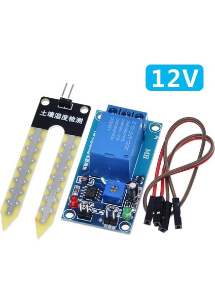 Dc 12V Toprak Nem Sensörü Röle Kontrol Modülü Nem Başlatma Anahtarının Otomatik Sulanması (Yurt Dışından)