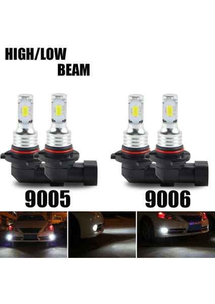 2pairs 9005 9006 Combo LED Far Kiti Ampul 6000K 800W 8000LM (Yurt Dışından) fırsatları