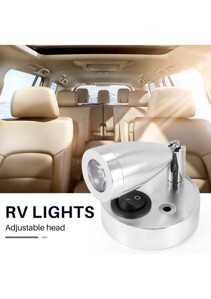 Adet 12V Rv Okuma Işığı 3000K Sıcak Duvar Işığı LED Yat Spot Işığı (Yurt Dışından)