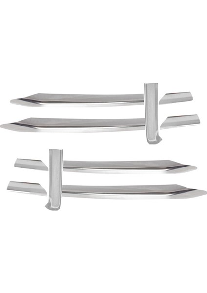 Audi A3 Için 10 Adet Paslanmaz Çelik Araba Ön Sis Farı Trim Şeritleri (Yurt Dışından)