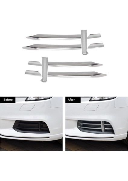 Audi A3 Için 10 Adet Paslanmaz Çelik Araba Ön Sis Farı Trim Şeritleri (Yurt Dışından) modelleri