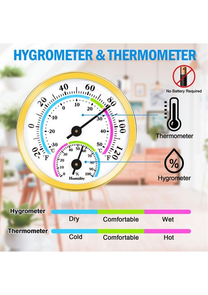 4 Adet Mini Termometre Higrometre, 2 In 1 Kapalı Dış Mekan Sıcaklık Nem Monitörü Ölçer Ev, Ofis, Bahçe Için (Yurt Dışından)