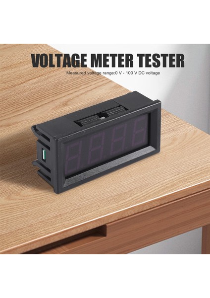 0.56 Inç Mini Dijital LED Ekran 4 Bit 0-100V Voltmetre Panel Voltaj Ölçer Test Cihazı (Yurt Dışından)