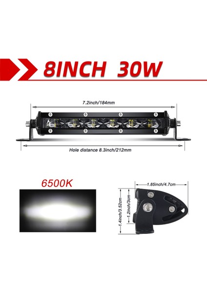 Ince LED Işık Çubuğu 12V 20INCH Spot Flood Combo (Yurt Dışından)